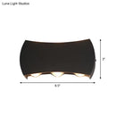 Modern black hexagonal led wall washer sconce for hallway lighting