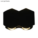 Modern black hexagonal led wall washer sconce for hallway lighting