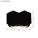 Modern black hexagonal led wall washer sconce for hallway lighting