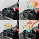 Modern black high pressure glass cup washer kitchen sink tool