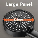 Modern black high pressure shower head bathroom water saving rainfall