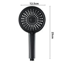 Modern black high pressure shower head bathroom water saving rainfall