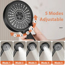 Modern black high pressure shower head bathroom water saving rainfall