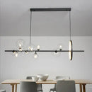 Modern black industrial glass pendant chandelier kitchen lighting