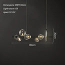 Modern black industrial glass pendant chandelier kitchen lighting