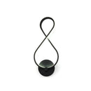 Modern black infinity led sconce light fixture bedroom wall lamp