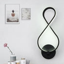 Modern black infinity led sconce light fixture bedroom wall lamp