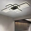 Modern black intersecting led ceiling light living room dimmable