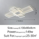 Modern black intersecting led ceiling light living room dimmable