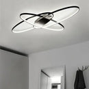 Modern black intersecting led ceiling light living room dimmable