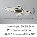 Modern black intersecting led ceiling light living room dimmable