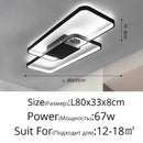 Modern black intersecting rectangular decorbites dimmable ceiling light