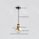 Modern black iron and white marble led pendant light kitchen hanging lamp