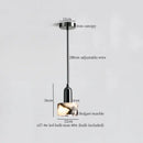 Modern black iron and white marble led pendant light kitchen hanging lamp