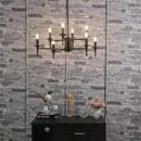 Modern black iron art led pendant chandelier for living room