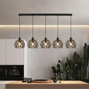 Modern black iron cage pendant lamp kitchen island lighting