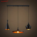 Modern black iron chassis ceiling panel dining room light