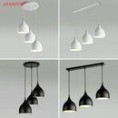 Modern black iron chassis ceiling panel dining room light