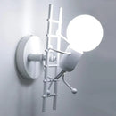 Modern black iron creative led wall sconce bedroom art decor