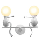 Modern black iron creative led wall sconce bedroom art decor