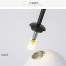 Modern black iron line chandelier with glass bulbs for living room