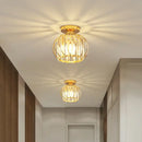 Modern black iron round crystal ceiling chandelier dining room light