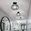 Modern black iron round crystal ceiling chandelier dining room light