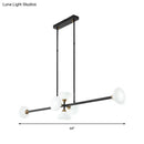 Modern black island pendant light with white glass – kitchen fixture