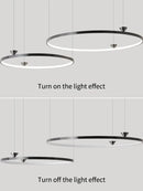 Modern black italian style annular pendant lamp for dining room