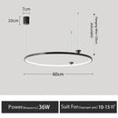 Modern black italian style led pendant light for living room