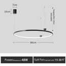 Modern black italian style led pendant light for living room