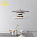 Modern black layered iron art flying pendant light dining room