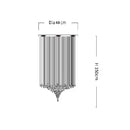 Modern black leaf crystal led chandelier staircase pendant light