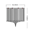 Modern black leaf crystal led chandelier staircase pendant light