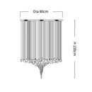 Modern black leaf crystal led chandelier staircase pendant light