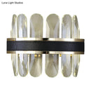 Modern black leather and crystal wall lamp bedroom 220v-240v light