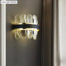 Modern black leather and crystal wall lamp bedroom 220v-240v light
