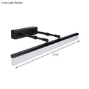 Modern black led bar light – living room minimalist wall sconce