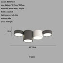 Modern black led ceiling lamp for living room with circular bulbs