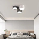 Modern black led ceiling lamp for living room with circular bulbs