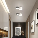Modern black led ceiling lamp for living room with circular bulbs