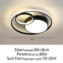 Modern black led ceiling lights concentric ring living room light