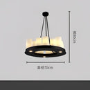Modern black led chandelier with wine glass rack dining room