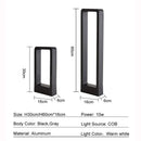 Modern black led garden light rectangular outdoor wall lamp
