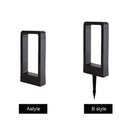 Modern black led garden light rectangular outdoor wall lamp
