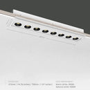 Modern black led grille downlight office recessed spot light