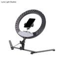 Modern black led ring flash lamp with metallic shade for bedroom