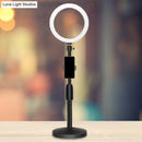 Modern black led ring flash light with phone holder bedroom lamp