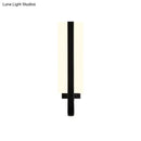 Modern black led sconce light fixture for living room white warm light