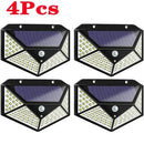 Modern black led solar wall lights garden motion sensor outdoor lamp